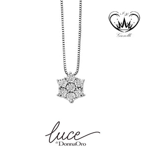 COLLANA PUNTO LUCE FIORE DONNA ORO ct. 0,04 ref.LPF10518.004