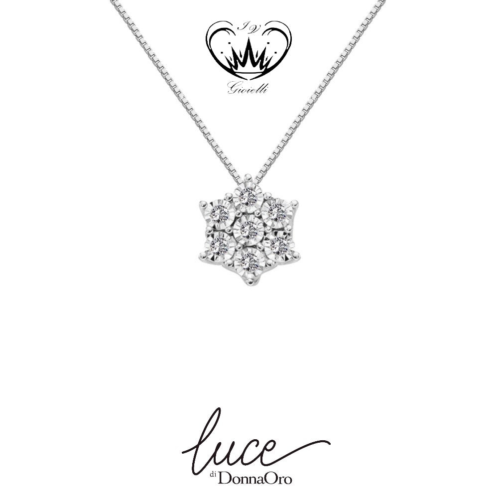 COLLANA PUNTO LUCE FIORE DONNA ORO ct. 0,04 ref.LPF10518.004
