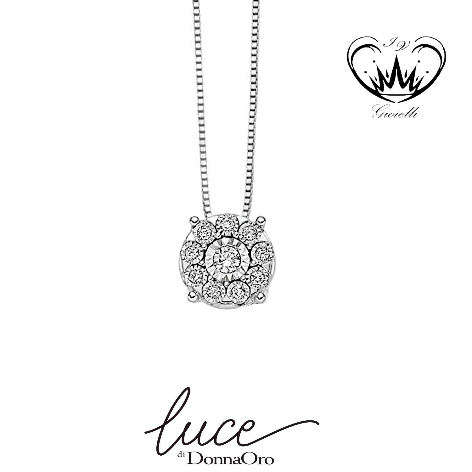 COLLANA PUNTO LUCE FIORE DONNA ORO ct. 0,08 ref.LPF12109.008