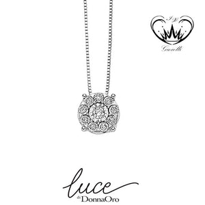 COLLANA PUNTO LUCE FIORE DIAMANTI DONNA ORO ref.LPF12109.016