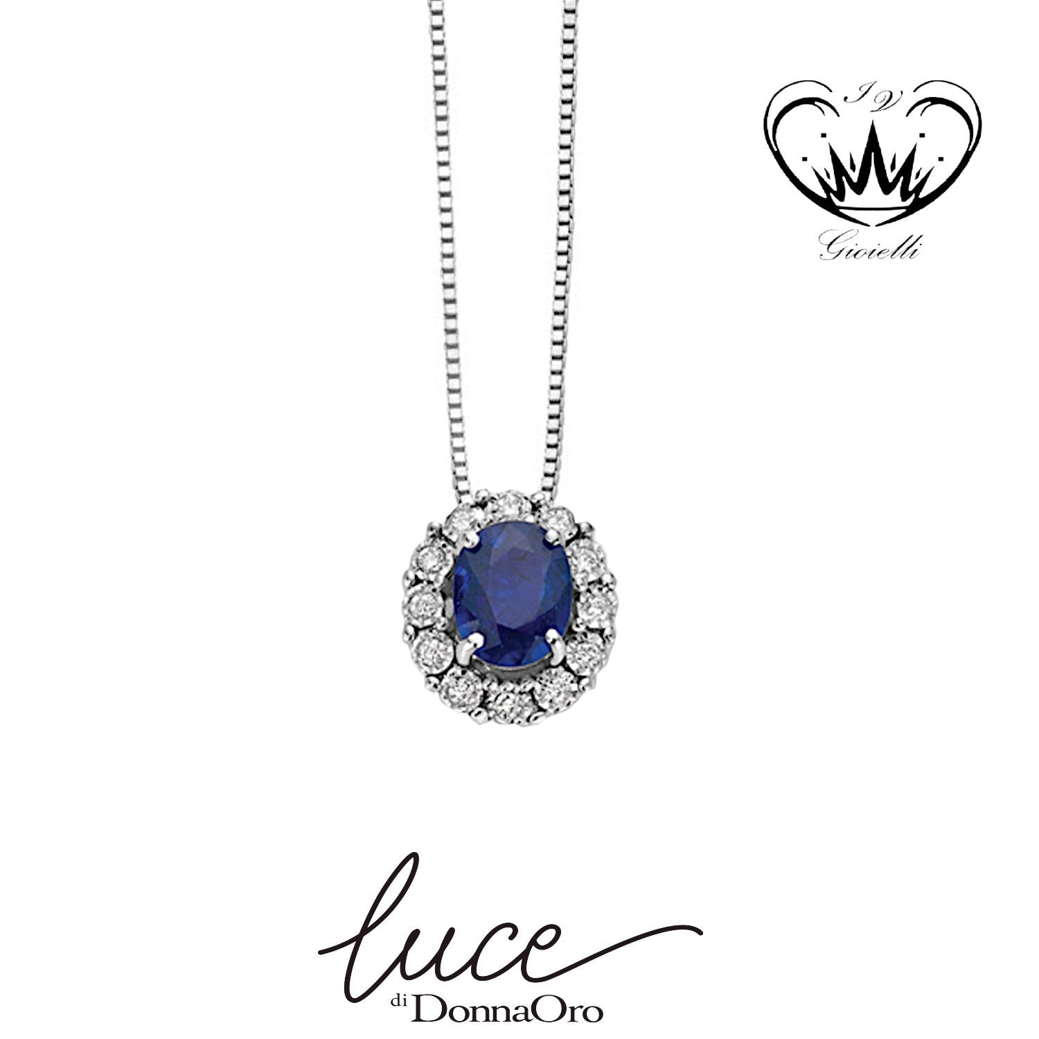 COLLANA CON ZAFFIRI BLU DONNA ORO ref.LPZ10094.006