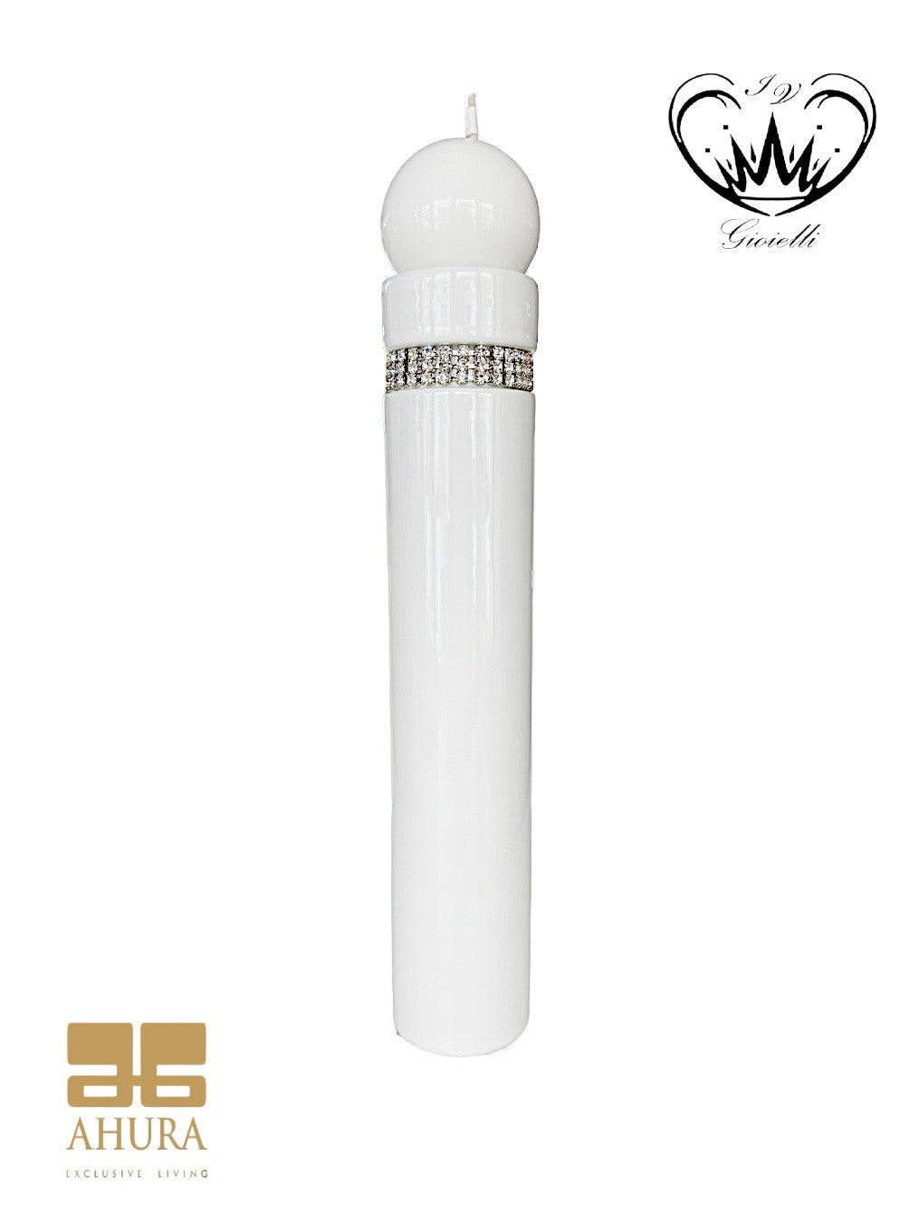 MONOCERO IN CERAMICA AHURA BIANCO h cm 31 ref. MHCM30-BB