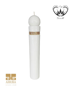 MONOCERO IN CERAMICA AHURA BIANCO h cm 31 ref. MHCM30-BO