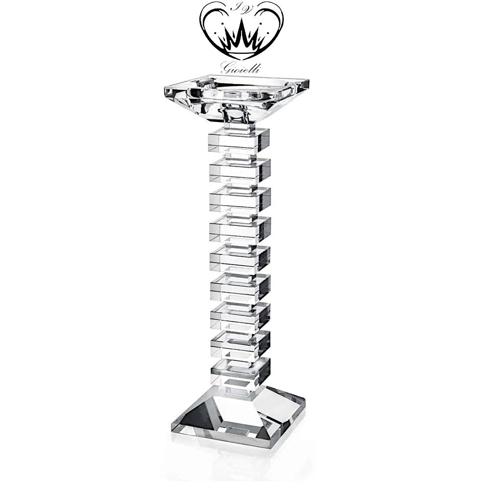 CANDELABRO GIOIELLI IV LINEA TASSELLI IN CRISTALLO h 29,5 CM  ref. MR.CANDTL