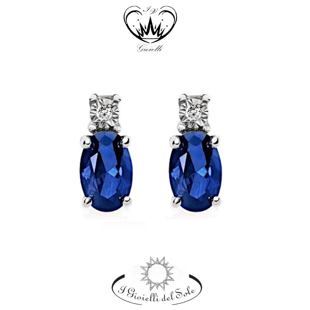 ORECCHINI I GIOIELLI DEL SOLE ORO ZAFFIRI BLU  ref. ORC194ZB-120