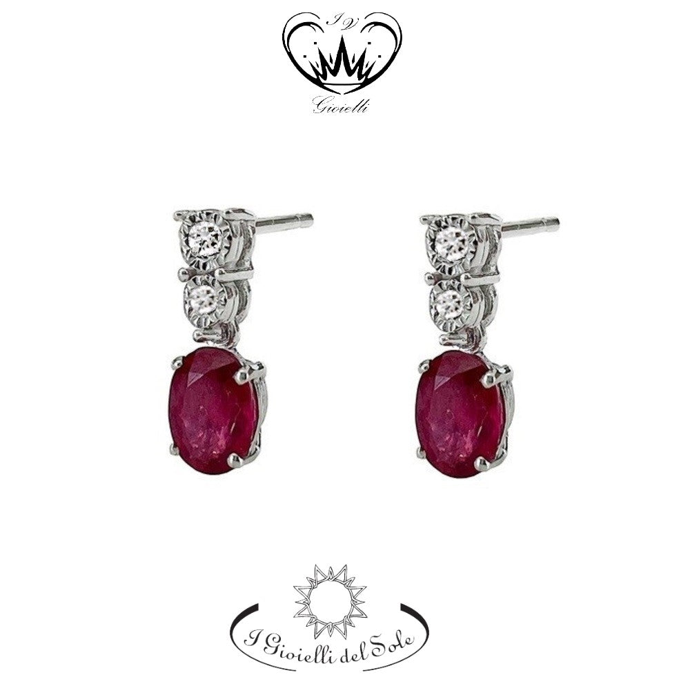 ORECCHINI I GIOIELLI DEL SOLE ORO RUBINI ref. ORC229R-006