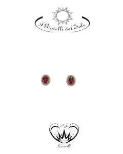 ORECCHINI I GIOIELLI DEL SOLE ORO 18KT RUB ref. ORC300GR-120