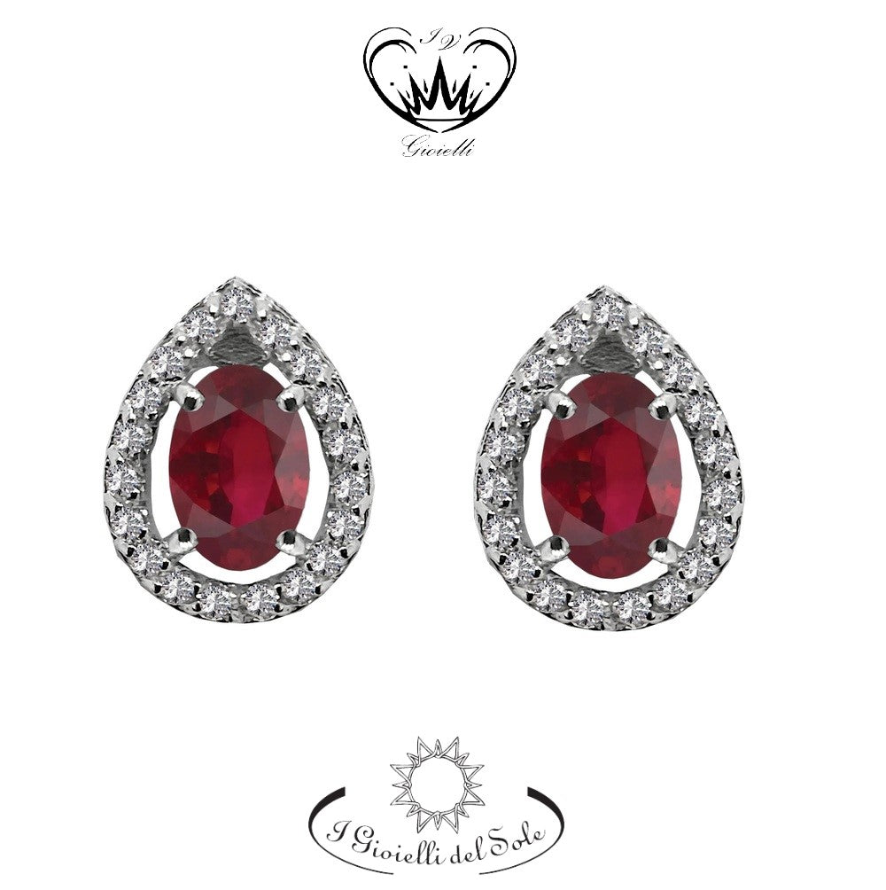 ORECCHINI I GIOIELLI DEL SOLE ORO RUBINI ref. ORC301BR-120