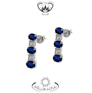 ORECCHINI I GIOIELLI DEL SOLE ORO ZAFFIRI BLU ref. ORC407Z-200