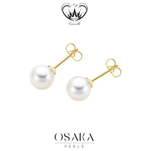 ORECCHINI PERLE OSAKA mm 7,5-8 18kt ref. OR-CLASSIC009G
