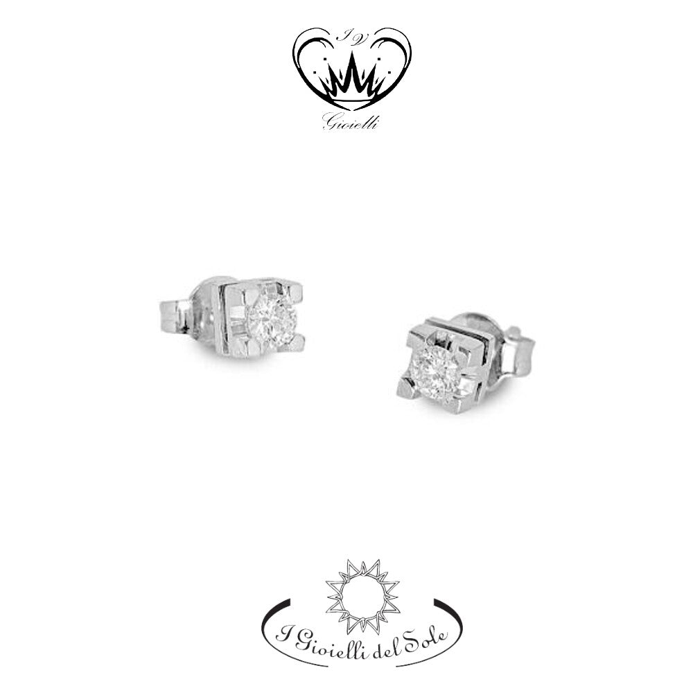 ORECCHINI PUNTO LUCE I GIOIELLI DEL SOLE ct. 0,06 ref. ORGRIF06