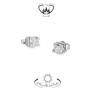ORECCHINI PUNTO LUCE I GIOIELLI DEL SOLE ct. 0,06 ref. ORGRIF06