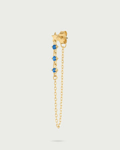 MONO-ORECCHINO STELLE CATENELLA TRE PUNTI LUCE RUE DES MILLE ARG 925 ref.ORZ-024 M3 STE AU