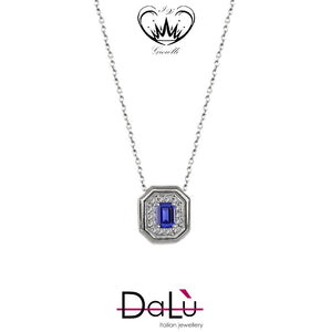 COLLANA CON DIAMANTI E ZAFFIRI BLU DALU  ref. OTT3565CI.ZAFQ9