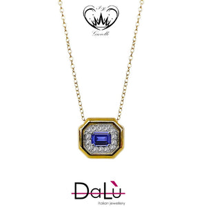 COLLANA CON DIAMANTI E ZAFFIRI BLU DALU  ref. OTT3569CI.ZAFQ9