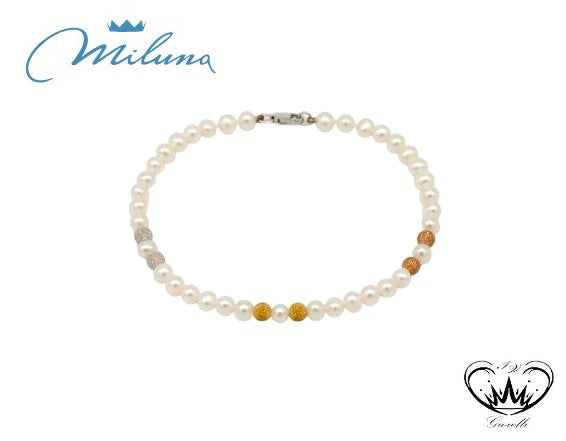 BRACCIALE MILUNA PERLE + SFERE ref.PBR608