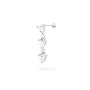 HELIX PIERCING TRIPLE HEARTS RUE DES MILLE ARG 925 ref.PRZ-026 M2 RH