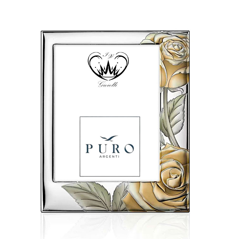 PORTAFOTO PURO LINEA ROSE CON SMALTO 20X25  ref. PU8210-20D