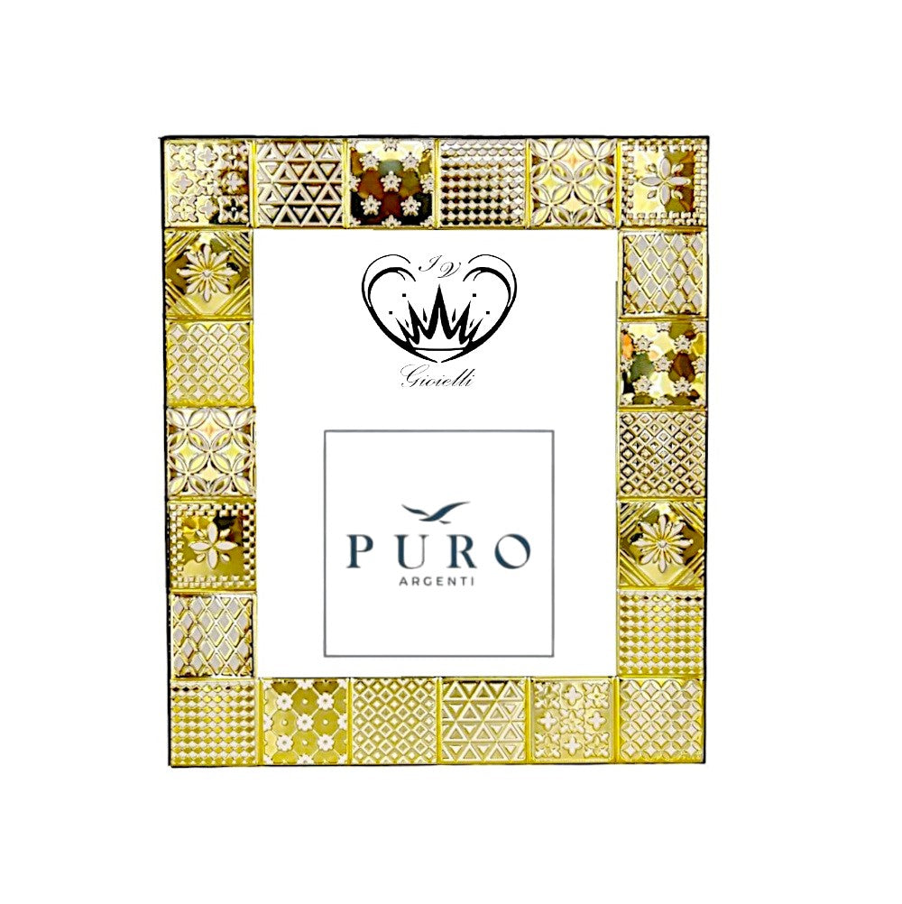 PORTAFOTO PURO LINEA AZULEJA DORATA 18X24 ref. PU8325-18G