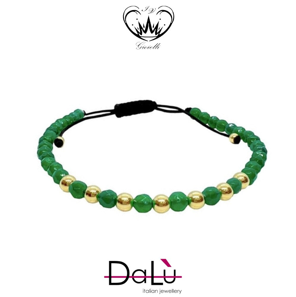 BRACCIALE  DALU CORDA E EMATITE VERDE ref. br679emverdeq5