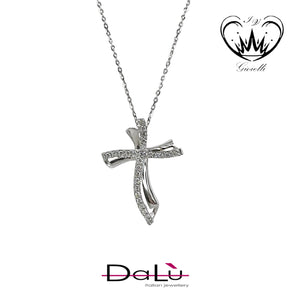 COLLANA CON CROCE DALU’ ct. 0,22 ref. cr2894q8xcr