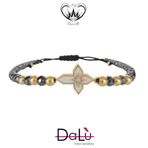 BRACCIALE DALU CORDA E EMATITE  ref. mo1781em8q5x