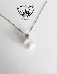 COLLANA CON PERLA GIOIELLI IV ct. 0,10 PERLA MM 10,5-11 ref. 04751010