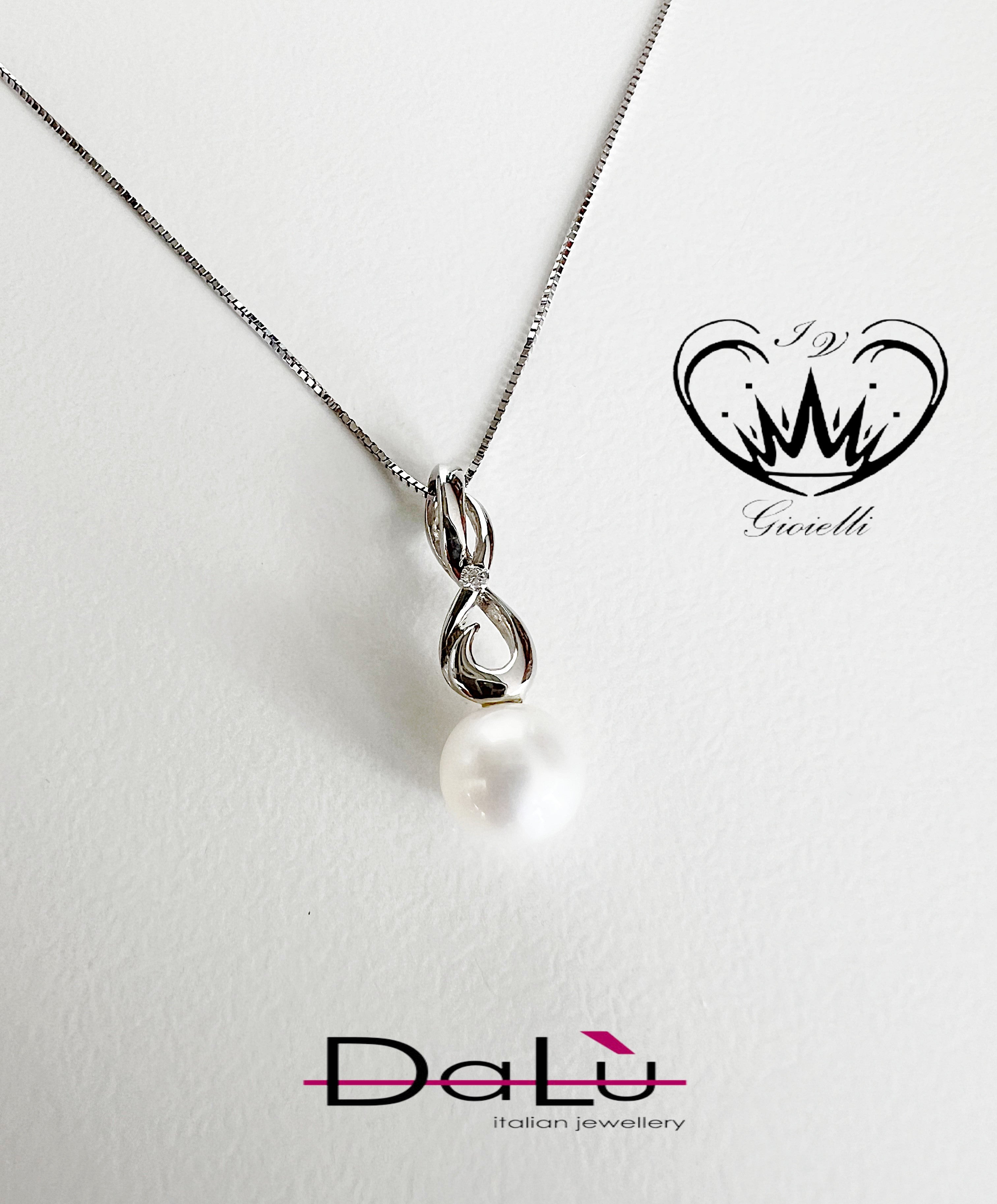 COLLANA CON PERLA DALU’ ct. 0,01 PERLA MM 5,5-6