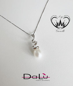 COLLANA CON PERLA DALU’ ct. 0,02 PERLA MM 8-8,5