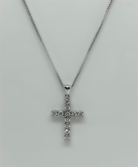 COLLANA CROCE GIOIELLI IV  CT 0,58