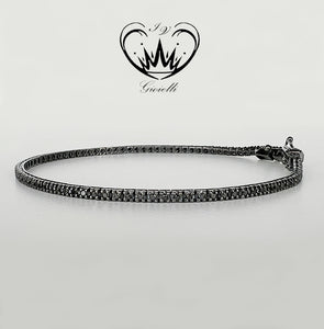 BRACCIALE TENNIS CON DIAMANTI NERI GIOIELLI IV ct. 0,80  ref.07121010