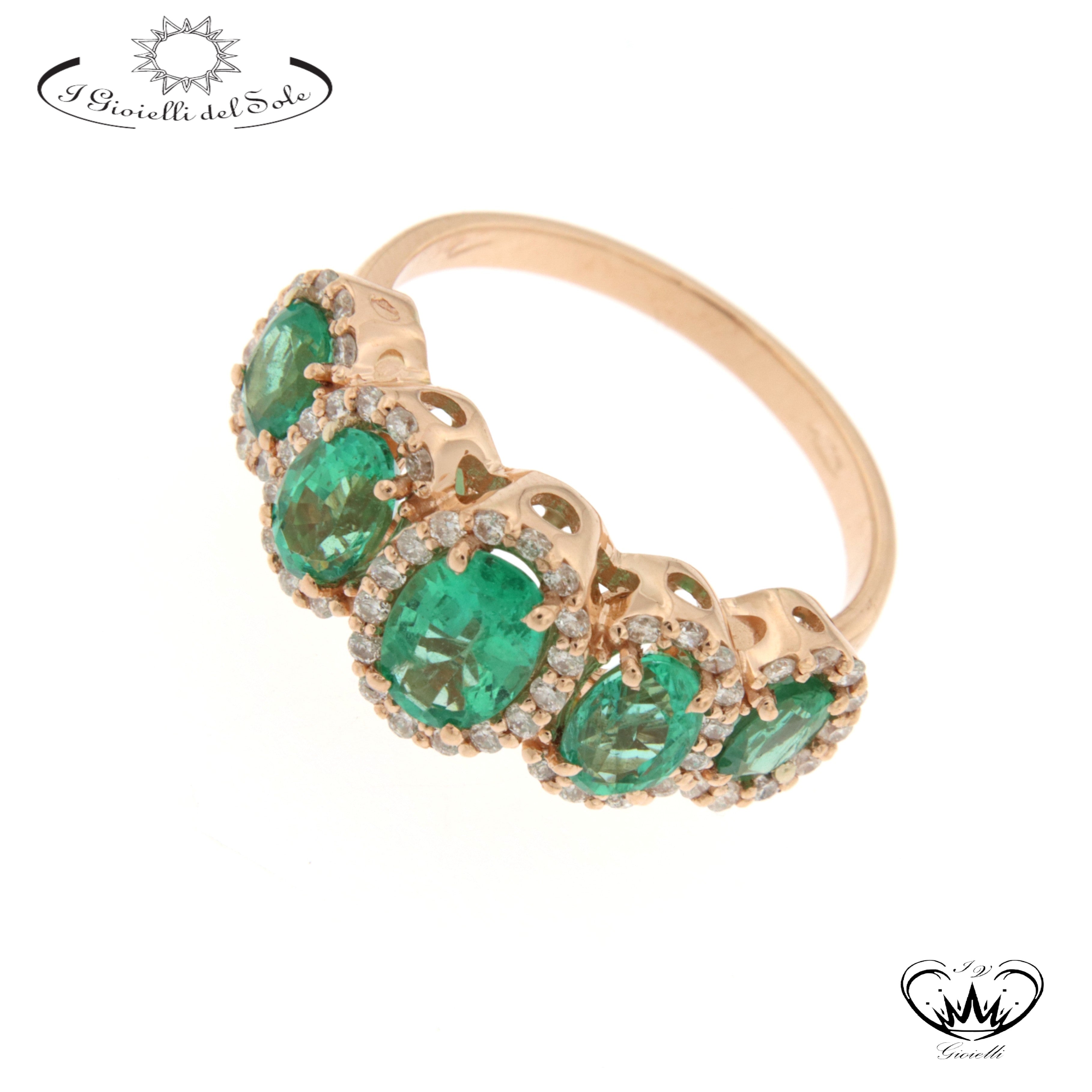 ANELLO I GIOIELLI DEL SOLE SMERALDO ref. ANC102RS-045