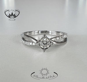 ANELLO SOLITARIO I GIOIELLI DEL SOLE ct. 0,30 ref. ANLS14-020