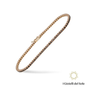 BRACCIALE TENNIS I GIOIELLI DEL SOLE ORO 18KT ref. BRTD2-20NR