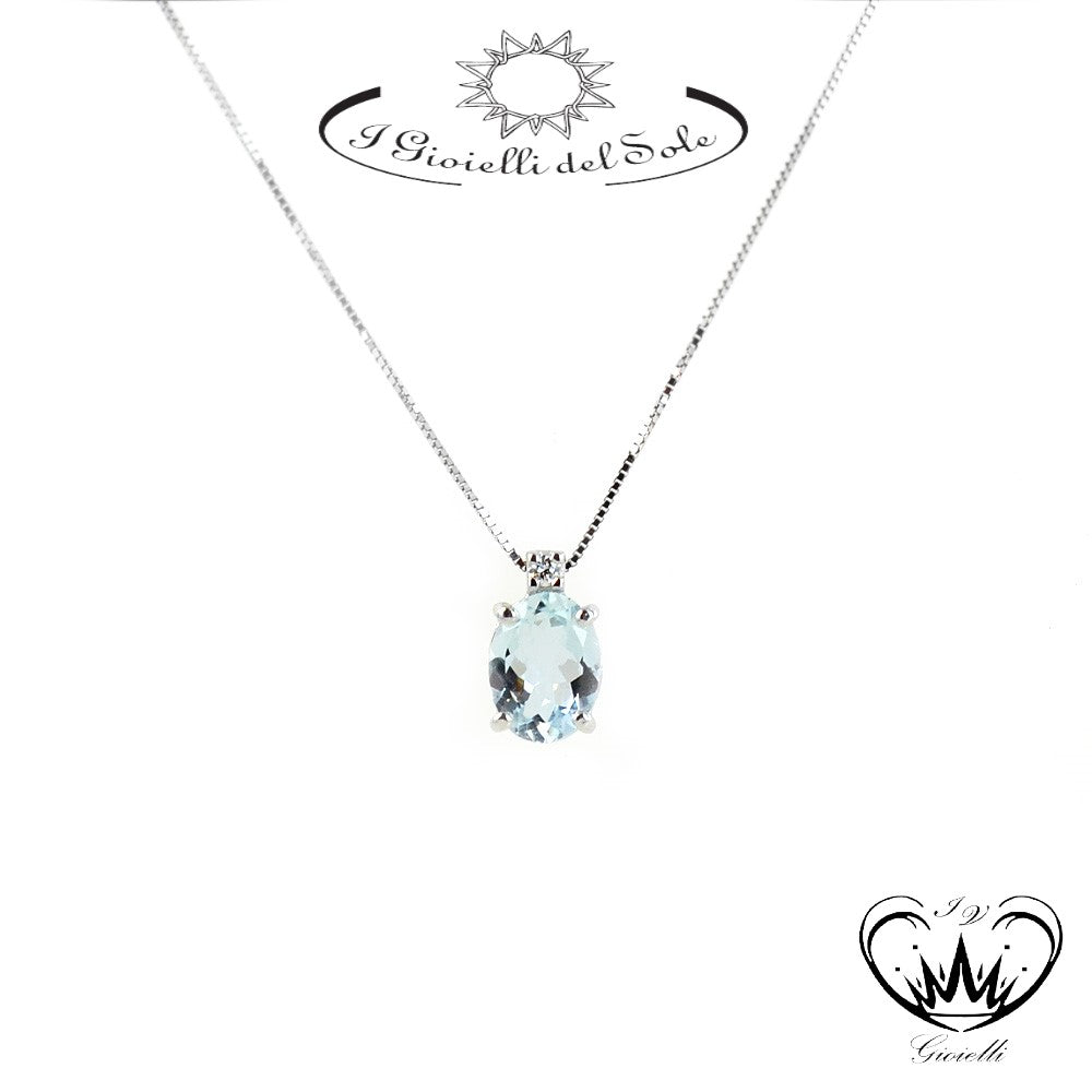 COLLANA I GIOIELLI DEL SOLE ACQUAMARINA CL274B-003