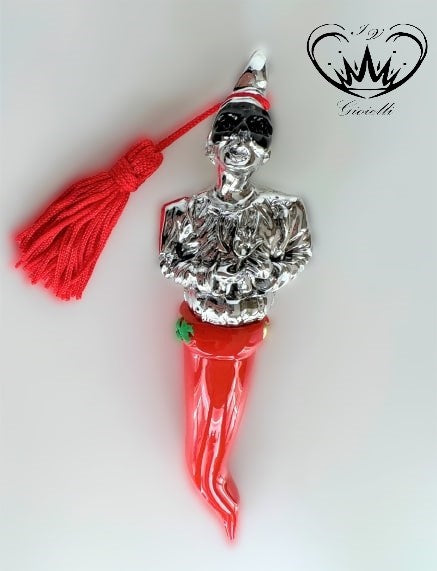 CORNO PORTAFORTUNA PULCINELLA h cm 16 ref.IG272