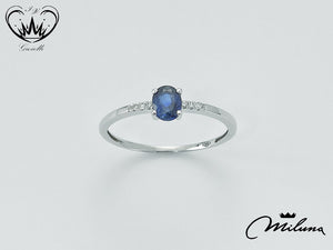 ANELLO MILUNA ZAFFIRO BLU - Main Image