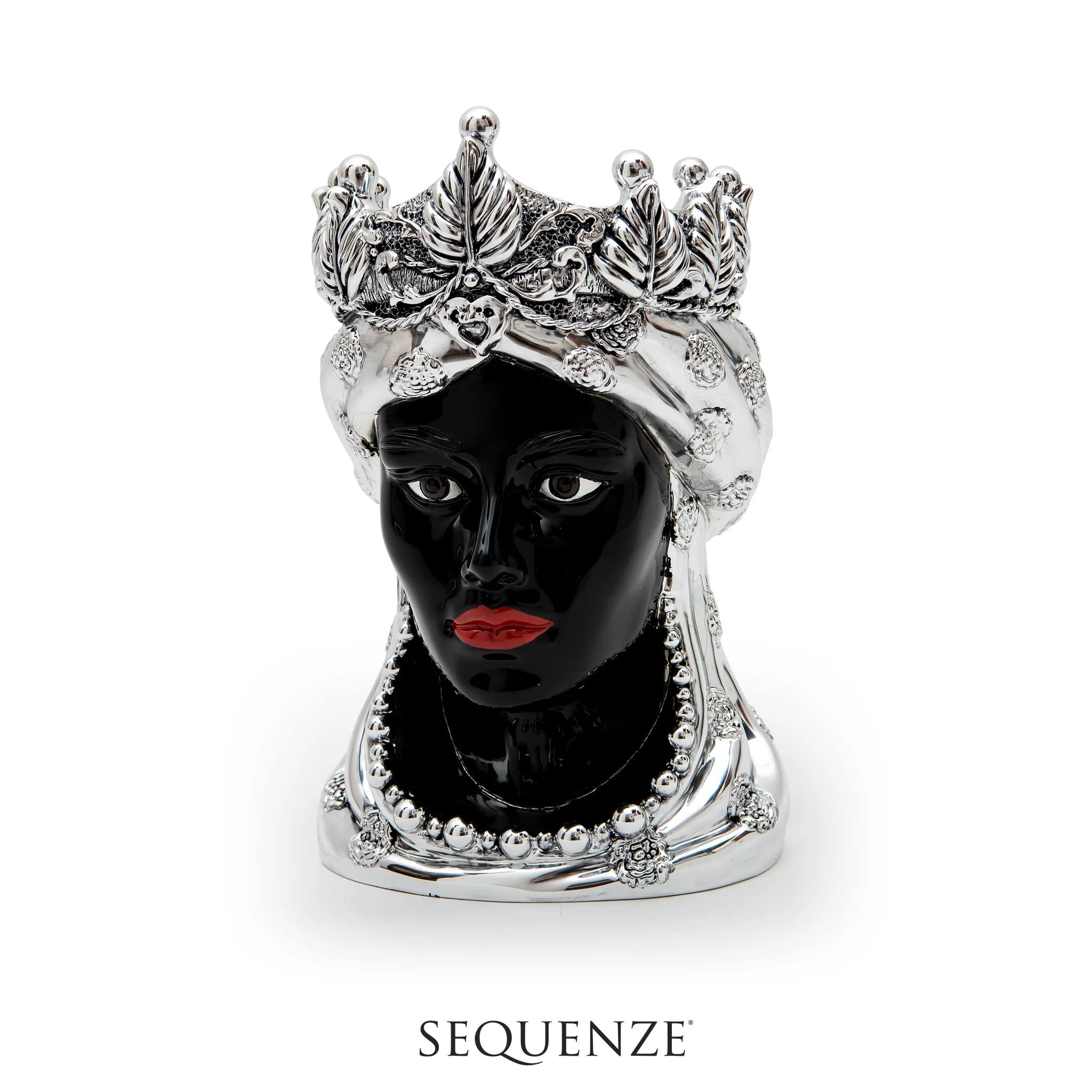 TESTA DI MORA BY SEQUENZE NERA E ARGENTO ref. MM0117