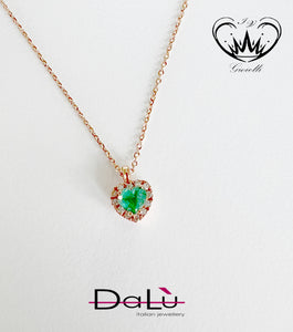 COLLANA CON DIAMANTI E SMERALDI DALU ref. alx903ciq5xor